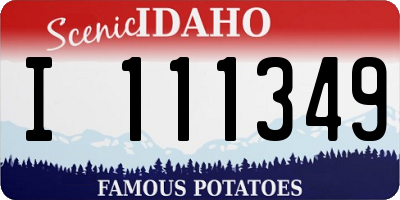 ID license plate I111349