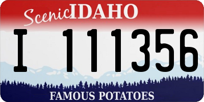 ID license plate I111356