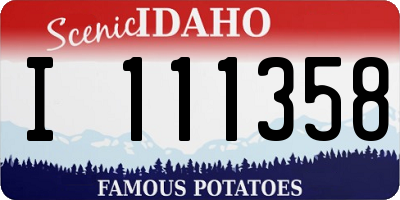 ID license plate I111358