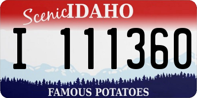 ID license plate I111360