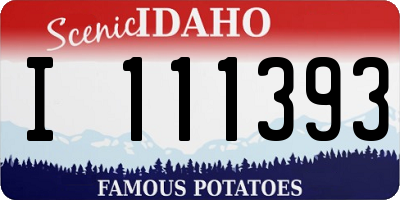 ID license plate I111393