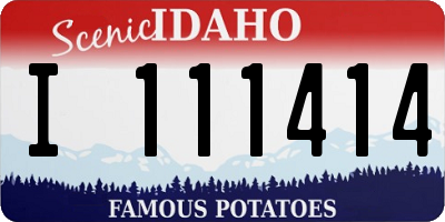 ID license plate I111414