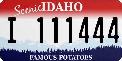 ID license plate I111444