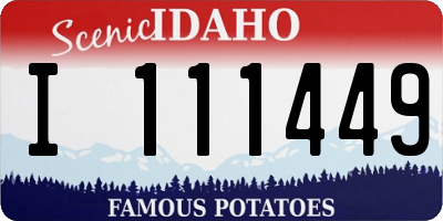 ID license plate I111449