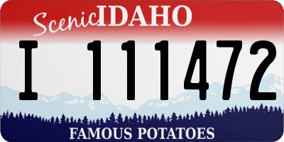 ID license plate I111472