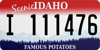 ID license plate I111476