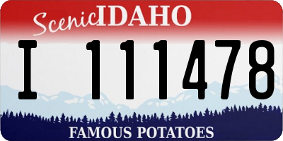 ID license plate I111478