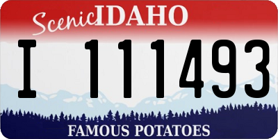 ID license plate I111493