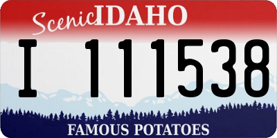 ID license plate I111538