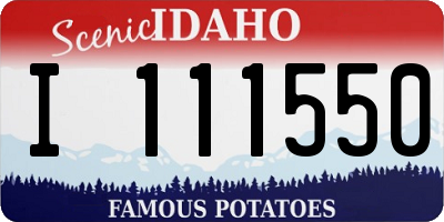 ID license plate I111550