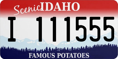 ID license plate I111555
