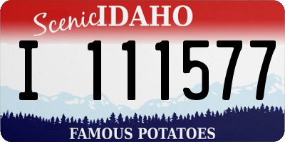 ID license plate I111577