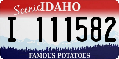 ID license plate I111582