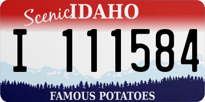 ID license plate I111584