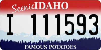 ID license plate I111593