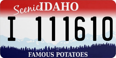 ID license plate I111610
