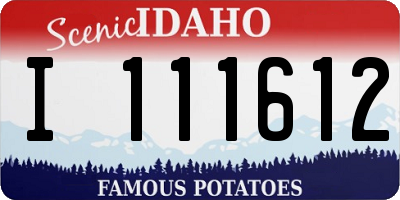ID license plate I111612