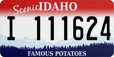 ID license plate I111624