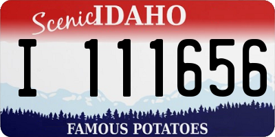 ID license plate I111656