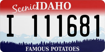 ID license plate I111681