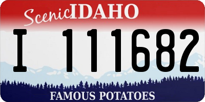 ID license plate I111682