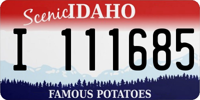 ID license plate I111685