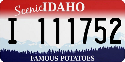 ID license plate I111752