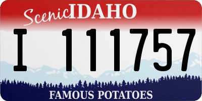 ID license plate I111757