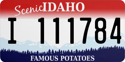 ID license plate I111784