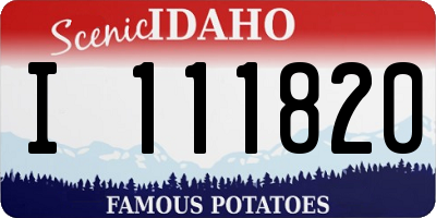 ID license plate I111820