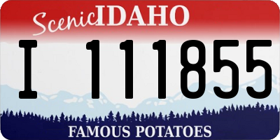 ID license plate I111855