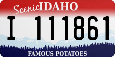 ID license plate I111861