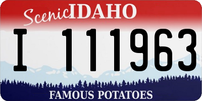 ID license plate I111963