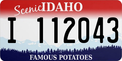 ID license plate I112043