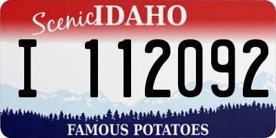 ID license plate I112092