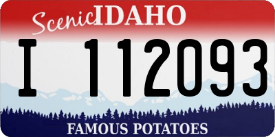 ID license plate I112093