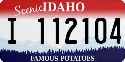 ID license plate I112104