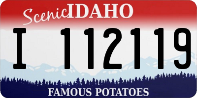 ID license plate I112119