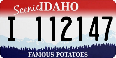 ID license plate I112147