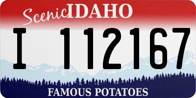 ID license plate I112167