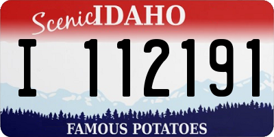 ID license plate I112191