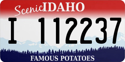 ID license plate I112237