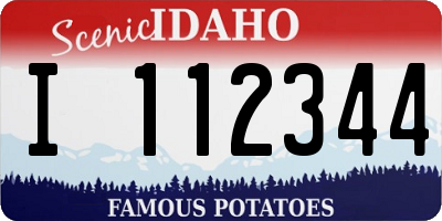 ID license plate I112344