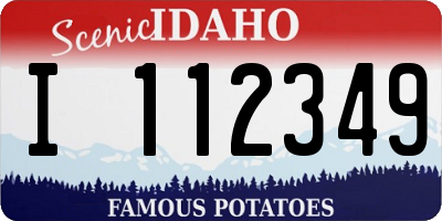 ID license plate I112349