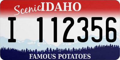 ID license plate I112356