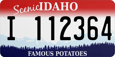 ID license plate I112364