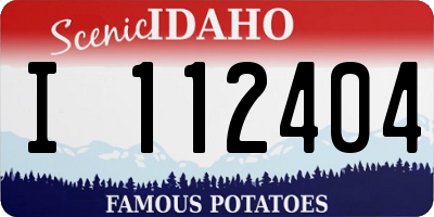 ID license plate I112404
