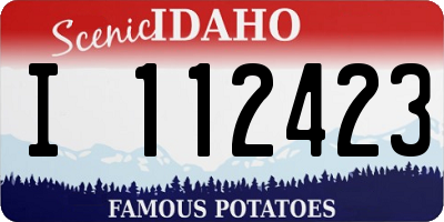 ID license plate I112423