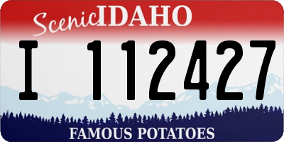 ID license plate I112427