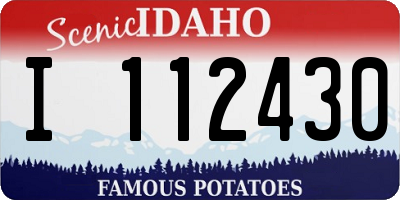 ID license plate I112430